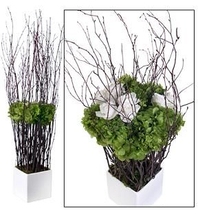 Birch Floral Topiary - 34" - Click Image to Close